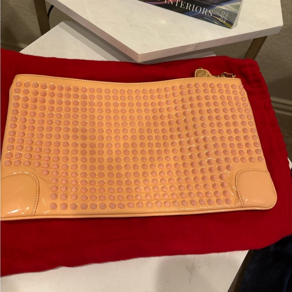Christian Louboutin Pink Studded Loubiposh Clutch / shoulder bag - Picture 10 of 14